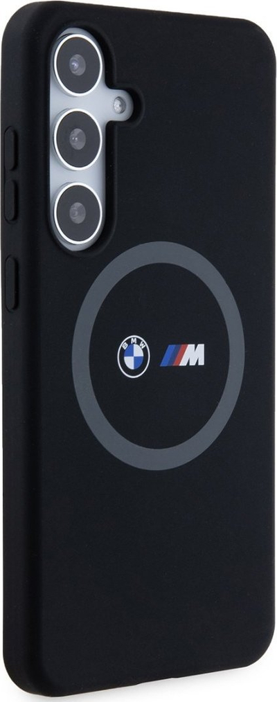 Mbrojtëse telefoni BMW M Silicone Ring MagSafe, për Galaxy S24 Plus, silikoni, e zezë