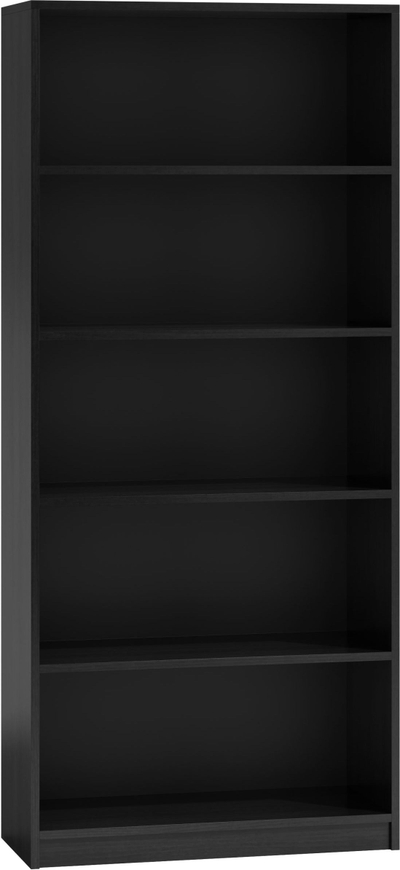 Полица за книги Topeshop Bookcase, 80 cm, 5 полици, црна