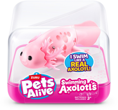 Играчка за вода Pets Alive Swimming Axolotl, плива во вода, за деца 3+, мешана боја