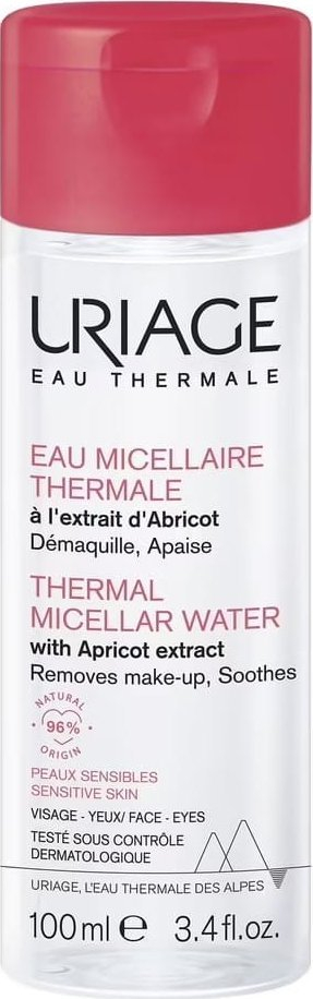 Ujë micelar termal Uriage, për lëkurë të ndjeshme dhe të skuqur, 100ml