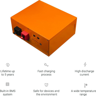 Bateri LiFePO4 Green Cell GC, 12.8V 172Ah, IP65, portokalli