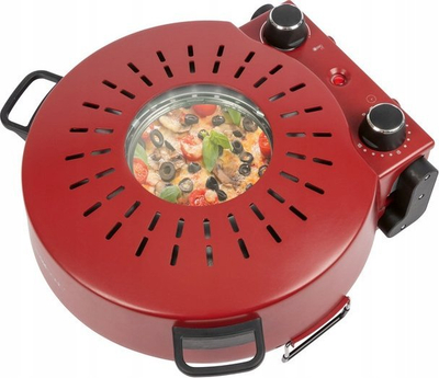 Pjekës pice Clatronic PM3787, 1200W, 32 cm, i kuq