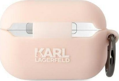 Mbulesë Karl Lagerfeld KLAP2RUNCHP për Apple AirPods Pro 2, silikon, rozë