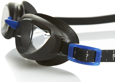 Syze noti Speedo Aquapure, xhama transparentë, IQfit, të zeza me blu