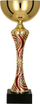 Kupë sportive Victoria Sport Metal Cup, 27 cm, ari me t’kuqe