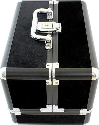 Kuti kozmetike Lamp Cosmetic Case, alumin, me bravë, e zezë