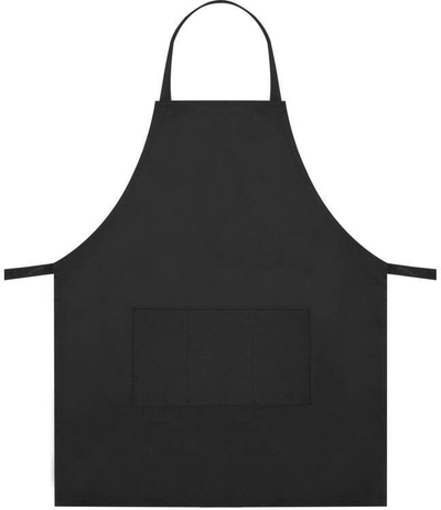 Кујнска престилка Cotton Grilling Apron, памук, со џебови, црна