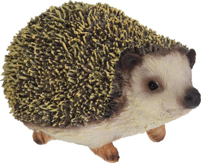 Figurë dekorative për kopsht Unique Hedgehog, nga gur sintetik, i qëndron motit, shumëngjyrëshe