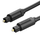 Kabllo audio optik Vention Toslink, 1m, fibër optike, i zi