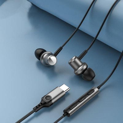 Kufje in-ear Beline SK-193, USB-C, kabllo 1.2m, ngjyrë e zezë