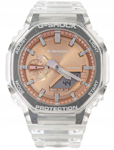 Orë digjitale Casio G SHOCK GA-2100BM, për meshkuj, portokalli
