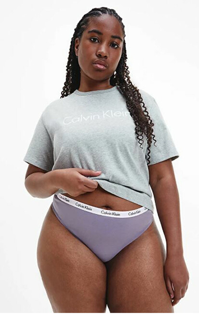 Set mbathje për femra Calvin Klein Thong, 3 palë, të kuqe/zeza/vjollcë