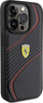 Mbulesë telefoni Ferrari Twist Metal Logo për iPhone 15 Pro 6.1", plastike, e zezë