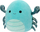 Lodër pellushi Squishmallows Carpio Scorpion, 16", ultrasoft, ngjyrë teal