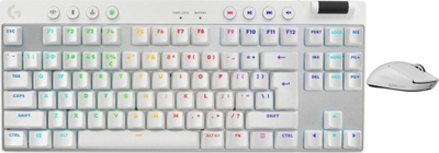 Set Logitech Tastierë PRO X TKL Lightspeed GX + Maus G PRO X SuperLight 2, të bardhë