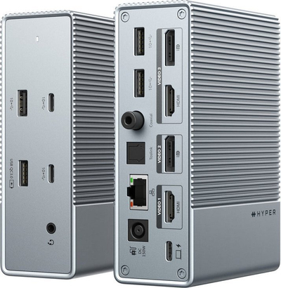 Dok stacion USB C Hyper HyperDrive GEN2 HDG215 EU, 15 porta, 4K 60Hz, gri