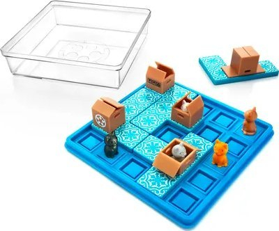 Lojë logjike SmartGames Cats &amp; Boxes, 60 sfida, për 1 lojtar, shumëngjyrëshe