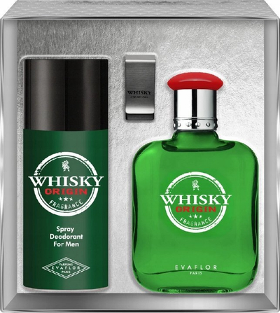 Set Evaflor Whisky Origin Eau de Toilette, 100ml + 20ml + kapëse parash