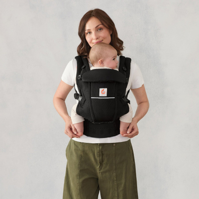 Mbajtëse bebe Ergobaby Adapt Soft Flex Mesh, ergonomike, me rrjetë ajrosëse, e zezë Onyx