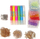 Set lodrash DIY Jewelry Making, 300 rruaza, markerë me ngjyra, multicolor