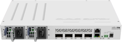 Мрежен прекинувач MikroTik CRS504-4XQ-in, 4x QSFP28 100Gbps, монтажa на ѕид, бел