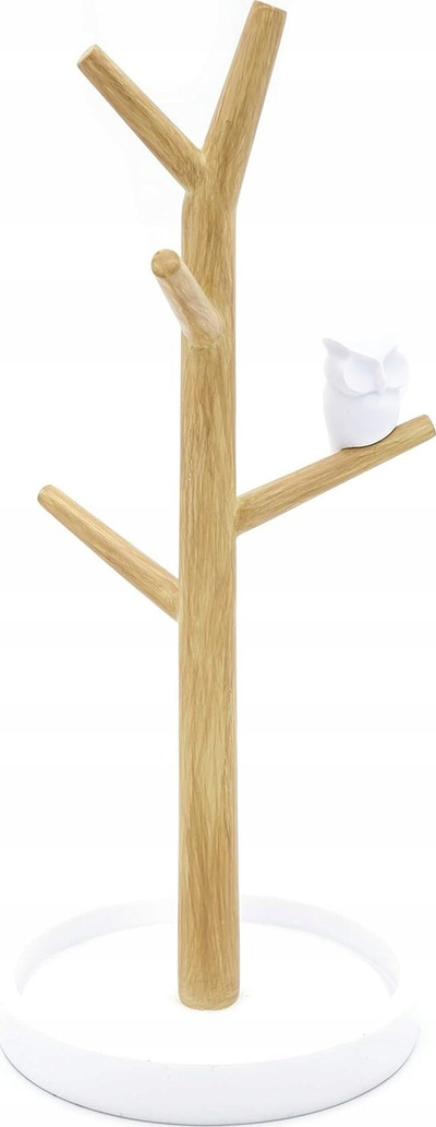 Stendë bizhuterish RIDDER Lisa, në formë peme me buf, dru dhe e bardhë
