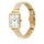 Orë për femra Daniel Wellington Quadro 20x26 Roman Numerals Date 5-link DW00100861, e artë