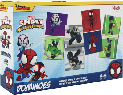 Loja me domino Marvel Spidey and His Amazing Friends, për kalamaj 3+, 2–4 lojtarë, shumëngjyrëshe