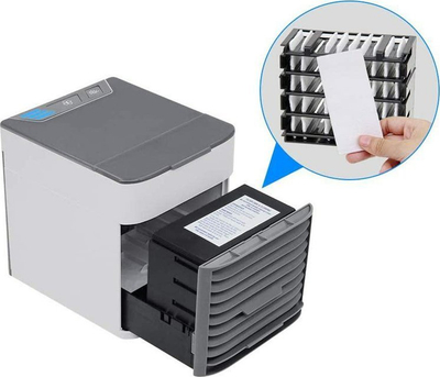 Freskues ajri DA182 Mini Air Cooler, portativ me USB, me dritë LED, i bardhë