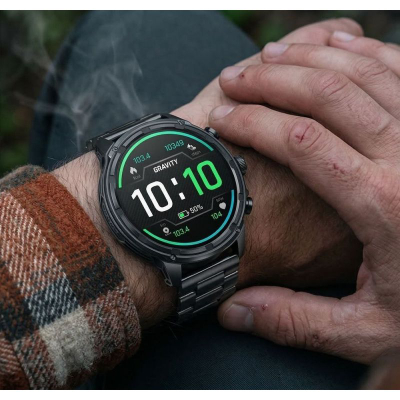 Smartwatch burrash Gravity GT41 4, ekran 1.85", thirrje me Bluetooth, portokalli me të zezë