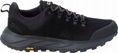 Këpucë shëtitje për burra Jack Wolfskin Terraventure Urban Low, lëkurë, taban Vibram, të zeza, nr 42