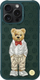 Rast telefoni ZUCK BEAR Paris Gentleman për iPhone 16, set 2 copë, lëkurë, kornizë silikoni, bezhë