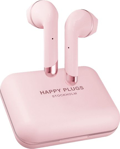 Безжични слушалки Happy Plugs Air 1 Plus, Bluetooth, со кутија за полнење, розе голд