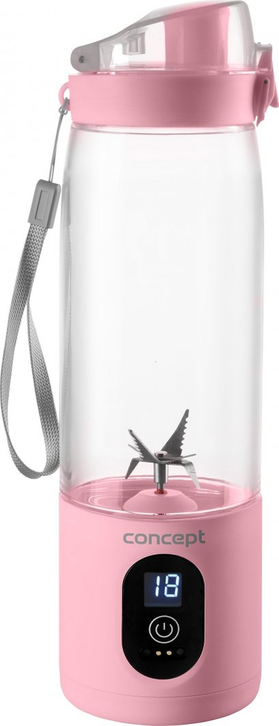 Blender Concept SM4003 Smoothie FitMaker, USB, 0.6L, rozë