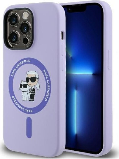 Këllëf telefoni Karl Lagerfeld KLHMP14XSCMKCRHU, për iPhone 14 Pro Max 6.7", MagSafe, vjollcë