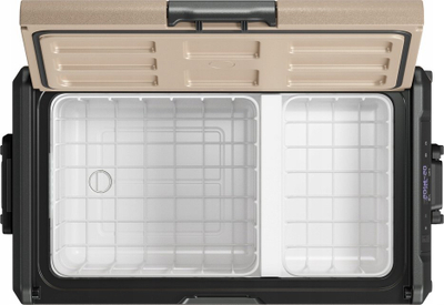 Frigorifer turistik me kompresor Yolco TCX50, 52L, Dual Zone, gri