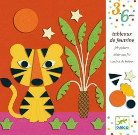 Set kreativ Djeco Sweet Nature Collage, 4 kolazhe, për kalamaj