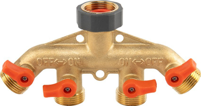Shpërndarës uji BRASS SOFT 4-way Manifold, 3/4" FI, 3/4" MI