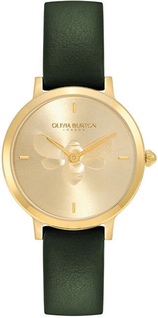 Orë dore për femra Olivia Burton Signature 24000017, e gjelbër/e artë