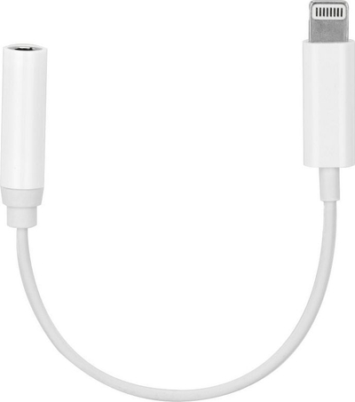 Adapter audio No Name për Apple, Lightning në 3.5 mm, e bardhë
