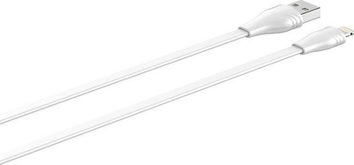 Kabllo USB në Lightning LDNIO LS553, 2m, 2.1A, e bardhë