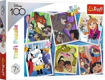 Puzzle Trefl Disney Heroes, 200 copa, 48 x 34 cm, shumëngjyrësh
