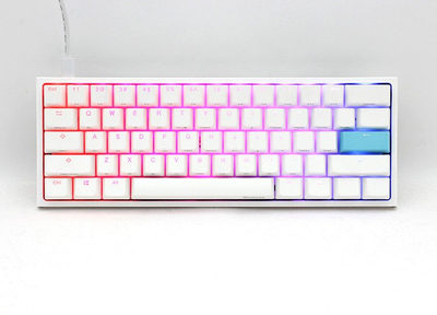 Tastierë gaming Ducky One 2 Pro Mini White Edition, mekanike Kailh Brown, RGB LED, e bardhë