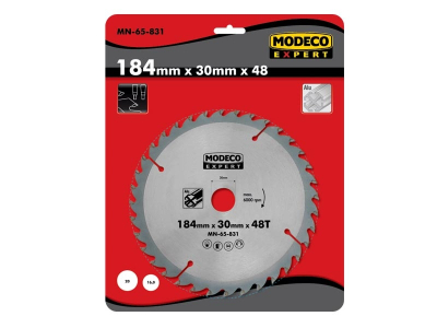 Teh rrethor për dru Modeco Expert MN-65-845, 203mm, 30 dhëmbë, metalik