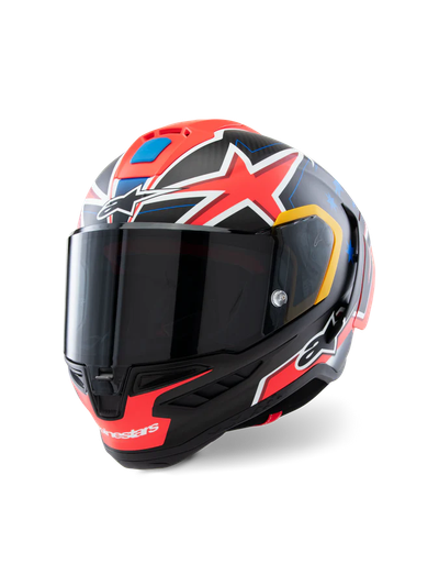 Helmetë moto Alpinestars Supertech R10, karbon kompozit, sportive, e zezë
