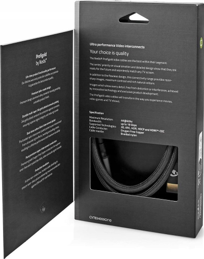 Kabllo HDMI Nedis High Speed, 1 m, 4K 60Hz, gri