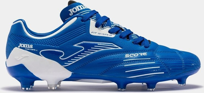 Këpucë futbolli për fëmijë Joma Score 2304 FG Jr, për bar natyral, me lidhëse, blu