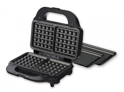 Tostier Heinner SM-2H900BKS, 900W, pllaka të lëvizshme, i zi