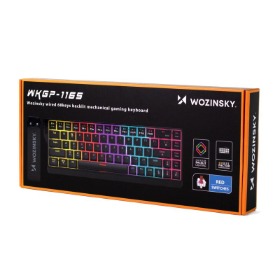 Tastierë gaming Wozinsky WKGP-1165, mekanike, RGB, layout US, e zezë