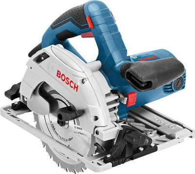 Sharrë rrethore Bosch GKS 55+ GCE, 1350W, pret deri 63 mm, blu